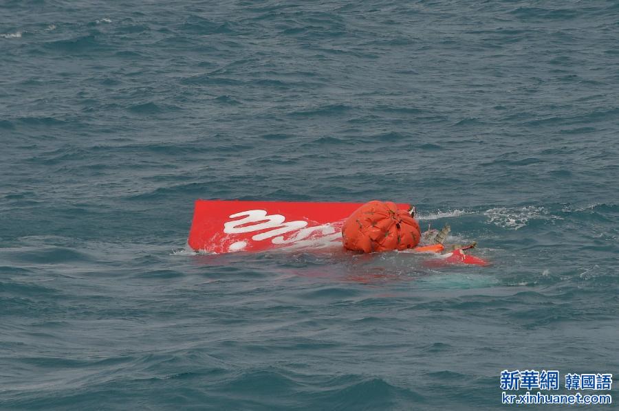（国际）（1）亚航失事客机机尾残骸打捞出水 