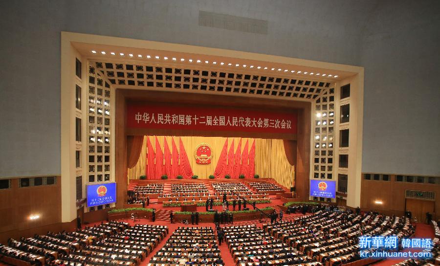 （两会·人大开幕）（1）十二届全国人大三次会议在京开幕