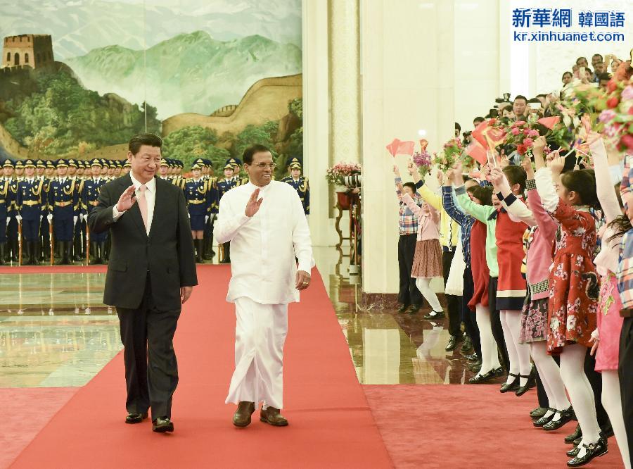 （XHDW）（1）习近平同斯里兰卡总统西里塞纳举行会谈