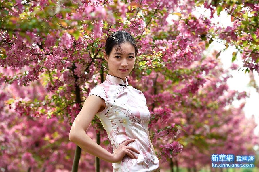 （晚报）（5）南京：模特走秀农家海棠园