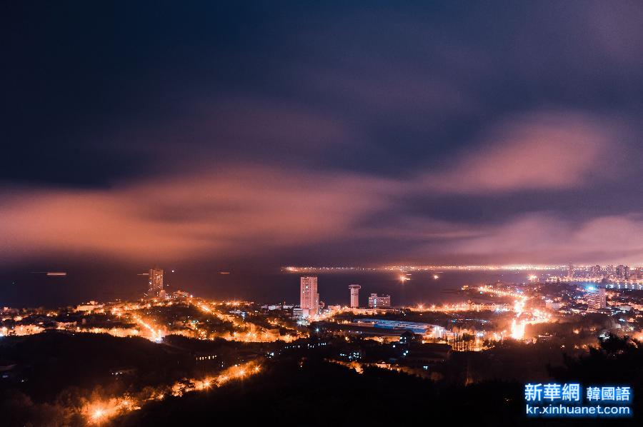 #（社会）（3）青岛平流雾夜景璀璨