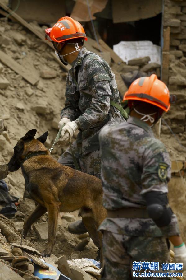 （国际·尼泊尔地震）（3）中国救援人员在尼泊尔展开救援