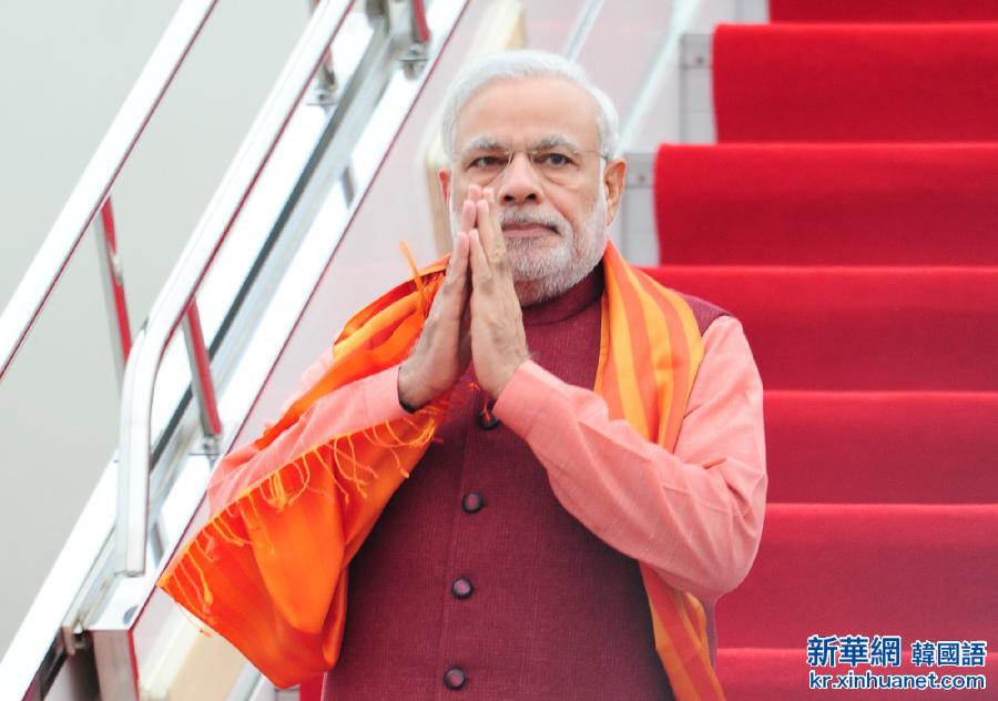 (XHDW)印度总理莫迪抵达西安