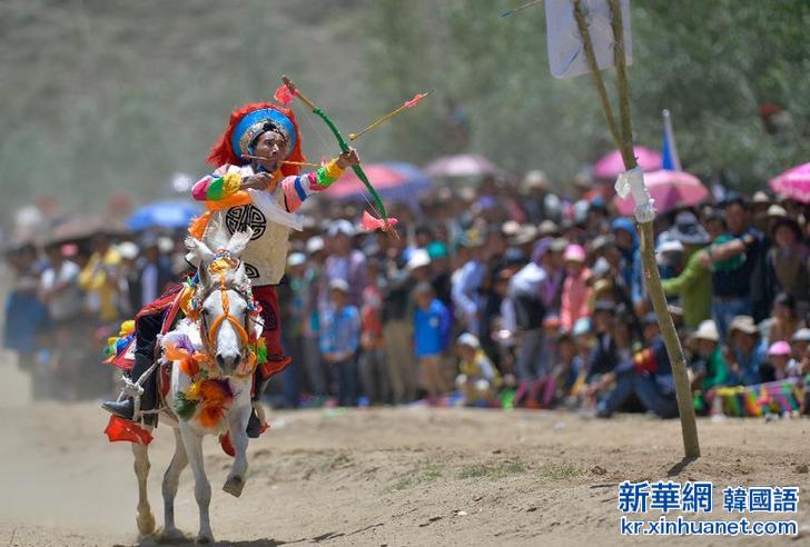 （体育）（6）赛马——西藏“望果节”赛马表演
