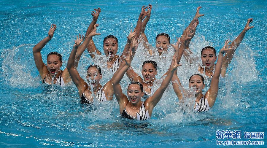 （游泳世锦赛）（7）花样游泳——集体技术自选：中国队摘银