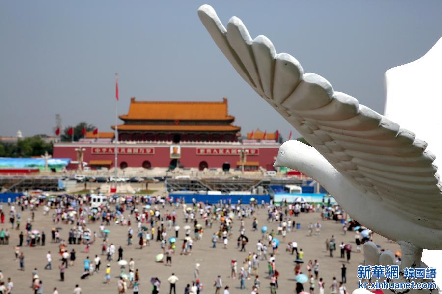（抗战胜利70周年）（4）天安门广场“和平鸽”飞翔