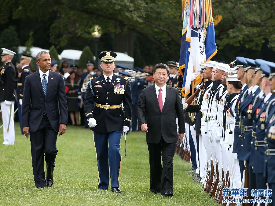 （XHDW）（5）习近平出席美国总统奥巴马举行的欢迎仪式
