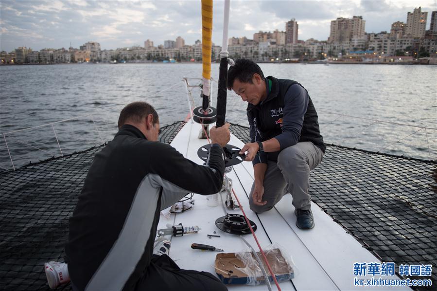 （体育）（3）帆船——“中国·青岛”号抵达埃及