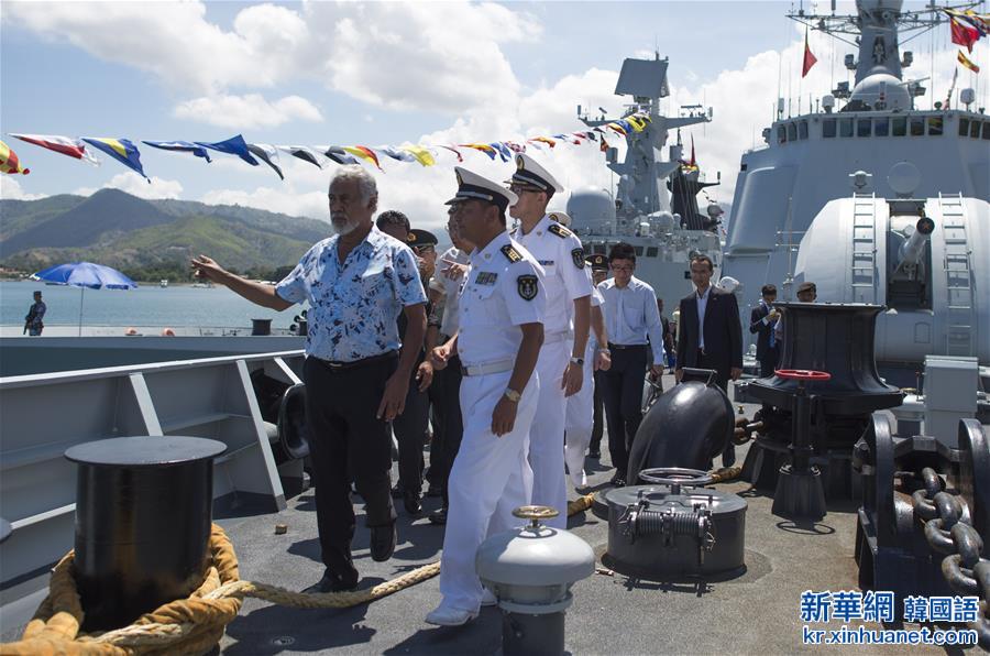 （國際）（2）東帝汶前總統參觀中國海軍編隊