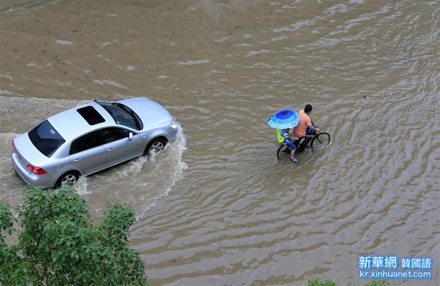 #（生态）（9）南昌遭遇暴雨 部分路段出现积水
