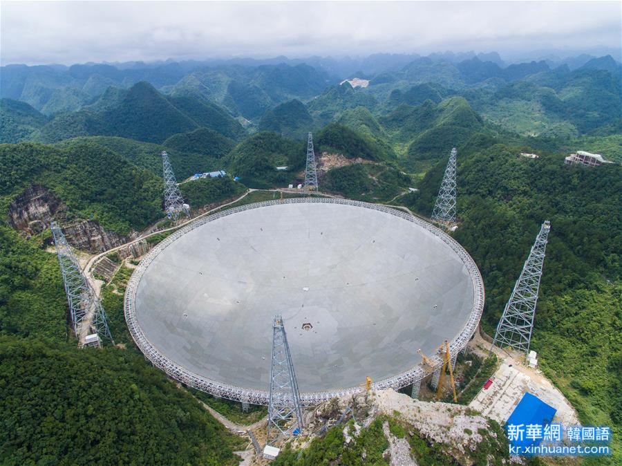 （新华视点·图片版）（1）世界最大单口径射电望远镜FAST主体工程完工