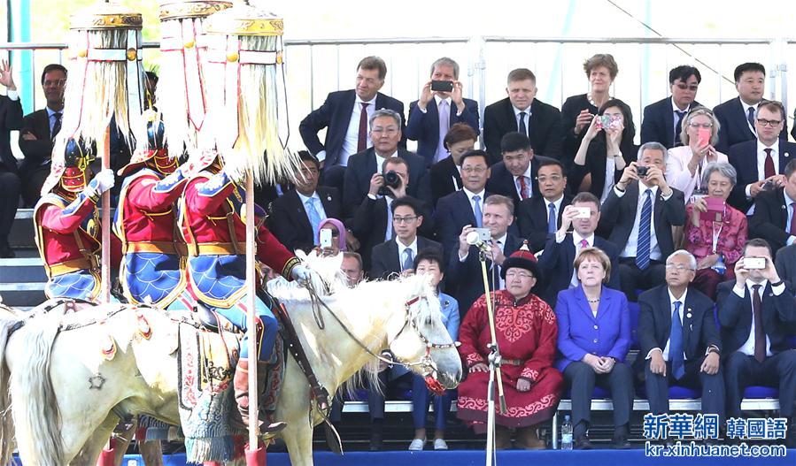 （XHDW）（3）李克强出席蒙古国为亚欧领导人举行的传统那达慕