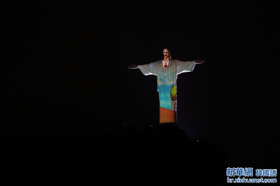 （里约奥运会）（5）耶稣像换装迎奥运