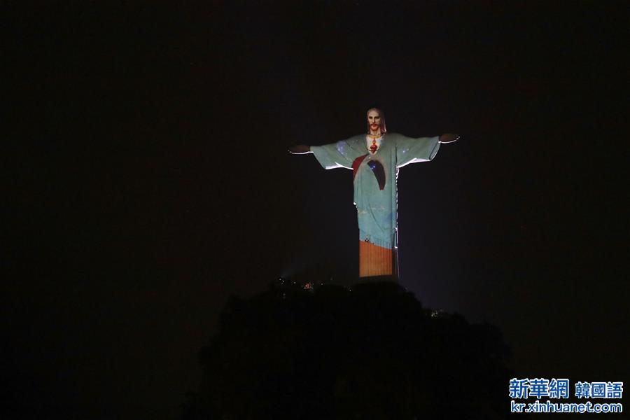 （里约奥运会）（6）耶稣像换装迎奥运