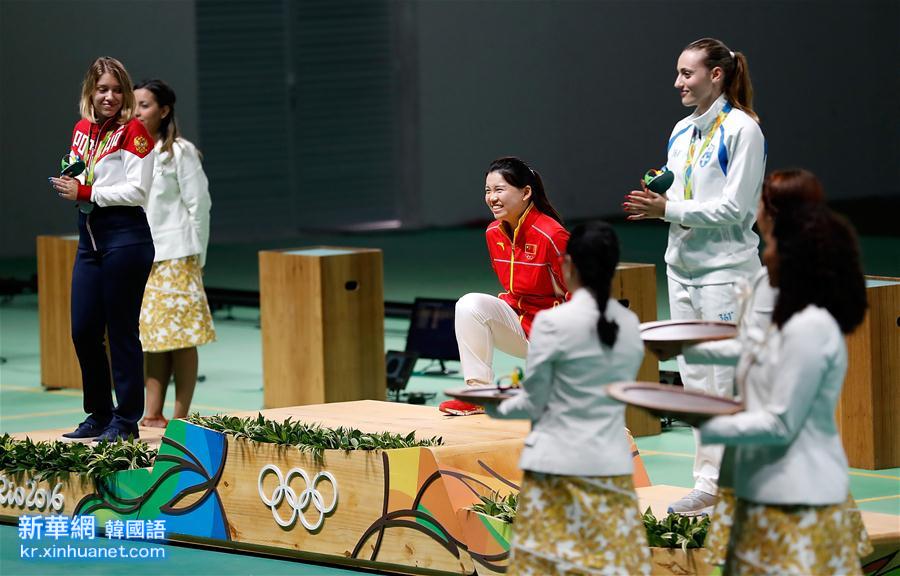 （里约奥运会·领奖台）（8）射击——女子10米气手枪：张梦雪为中国队摘得首金
