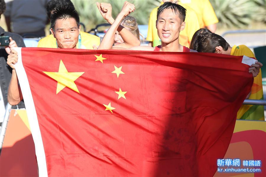 （里约奥运会·夺冠一刻）（2）田径——男子20公里竞走：中国选手包揽冠亚军