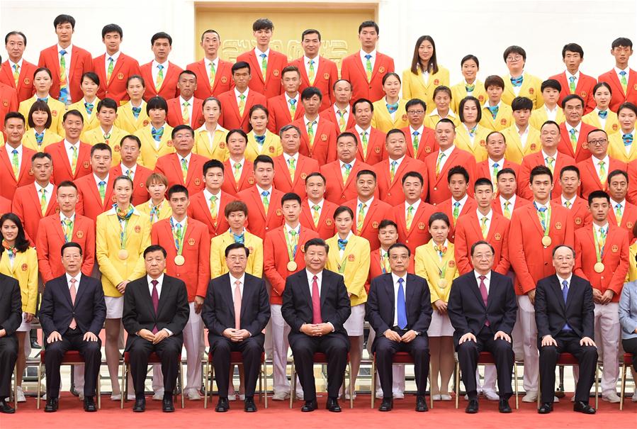 （時政）（2）習近平等會見第31屆奧林匹克運動會中國體育代表團全體成員