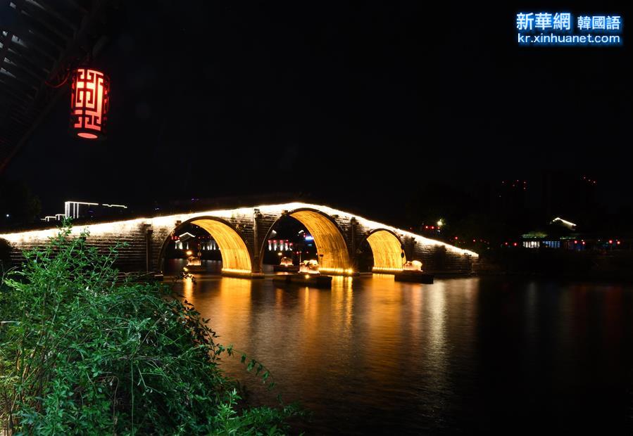 （聚焦G20）（4）京杭大运河杭州段夜景璀璨