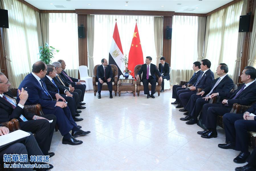 （杭州G20·XHDW）习近平会见埃及总统塞西