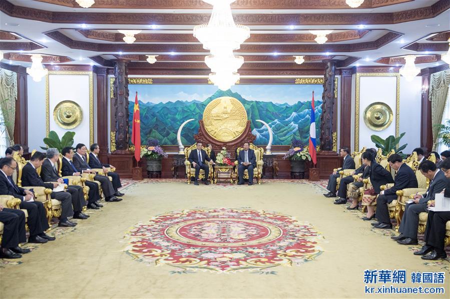 （XHDW）（2）李克强会见老挝人民革命党中央总书记、国家主席本扬 