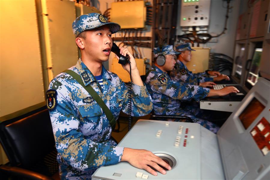 （军事）（3）直击中俄“海上联合—2016”军事演习实际使用武器演练
