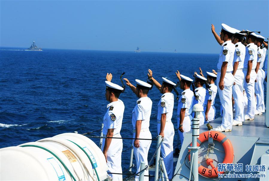 （军事）（7）中俄“海上联合－2016”军事演习闭幕  
