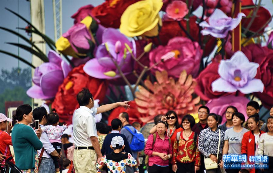 （社会）（1）北京：鲜花装点长安街