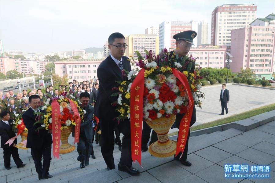 （XHDW）（1）中国驻朝鲜大使馆祭扫中朝友谊塔