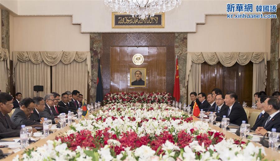 （XHDW）習近平會見孟加拉國總統哈米德