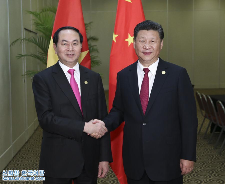 （时政）习近平会见越南国家主席陈大光