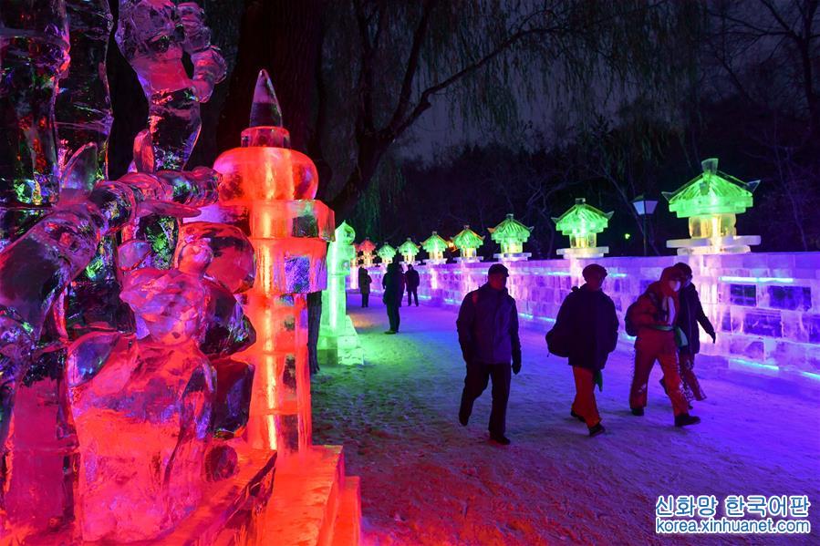 （文化）（3）第43届中国·哈尔滨冰灯艺术游园会“炫彩亮相”