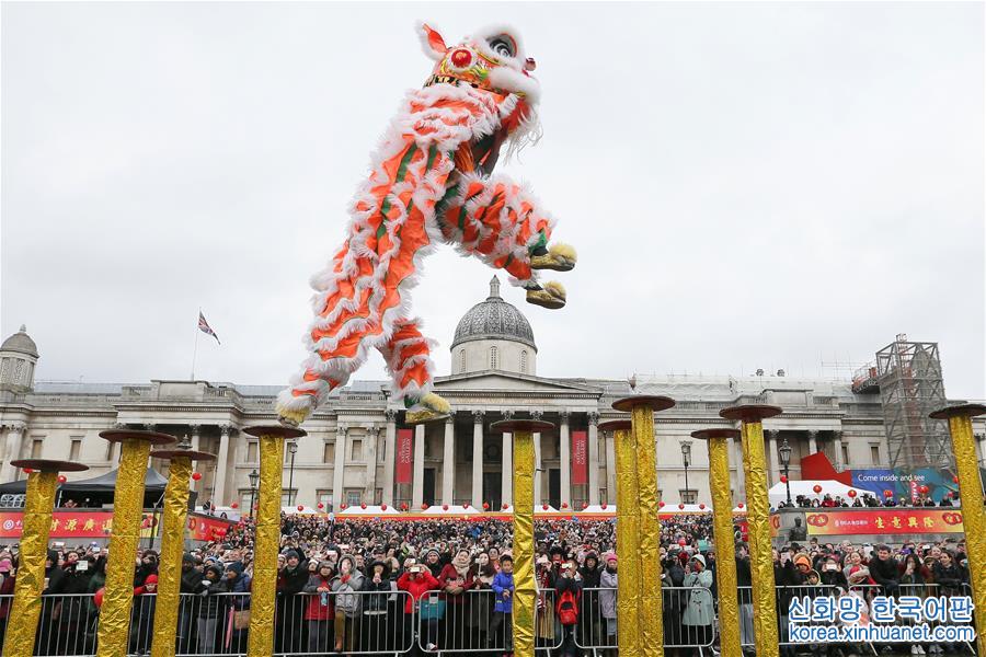 （国际）（2）伦敦：中国春节庆典在特拉法加广场举行