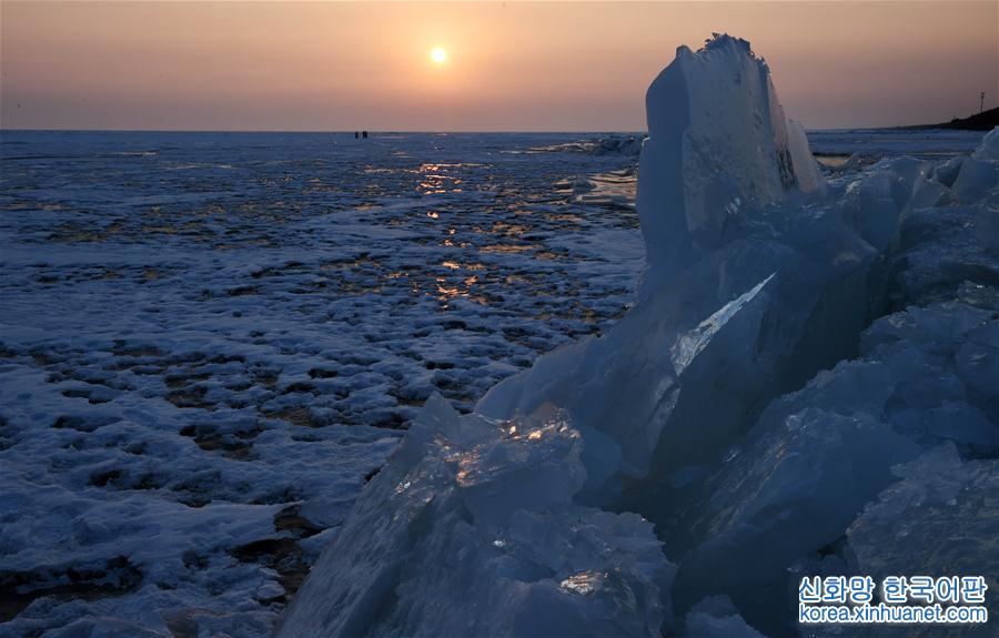 （環境）（11）中俄界湖興凱湖：壯美冰排映夕陽