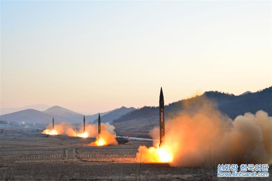 （国际）（4）金正恩指导朝鲜人民军发射4枚弹道火箭 