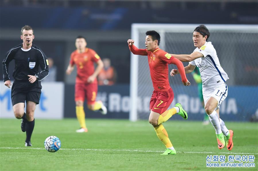 （体育）（34）足球——世预赛：中国队战胜韩国队
