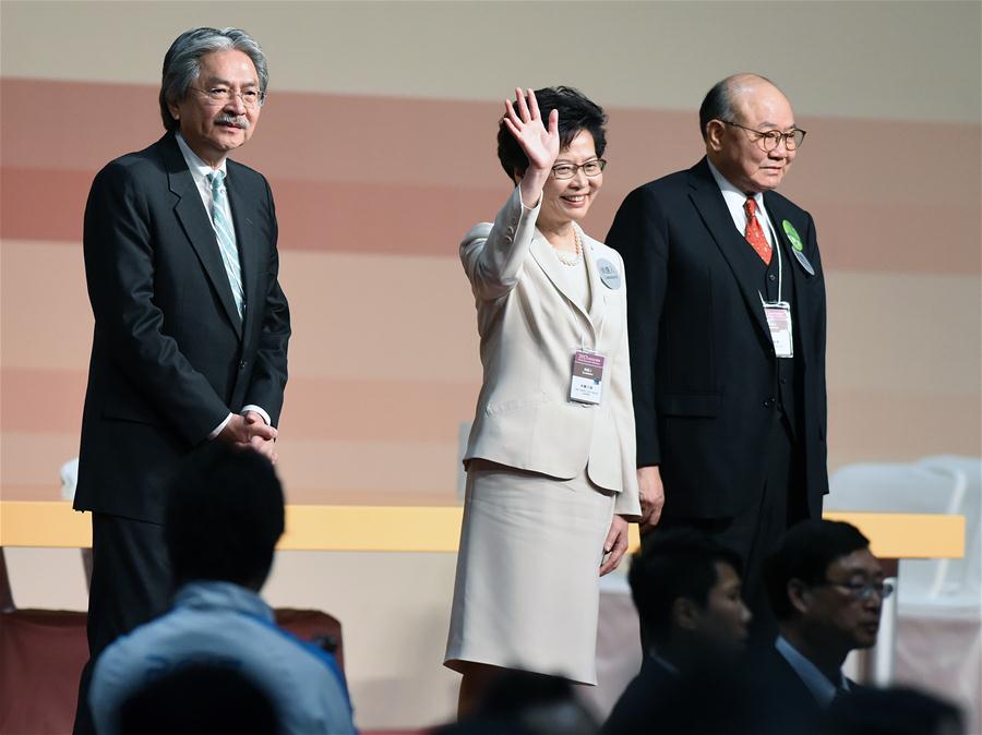 （XHDW）（9）林郑月娥在香港特区第五任行政长官选举中胜出
