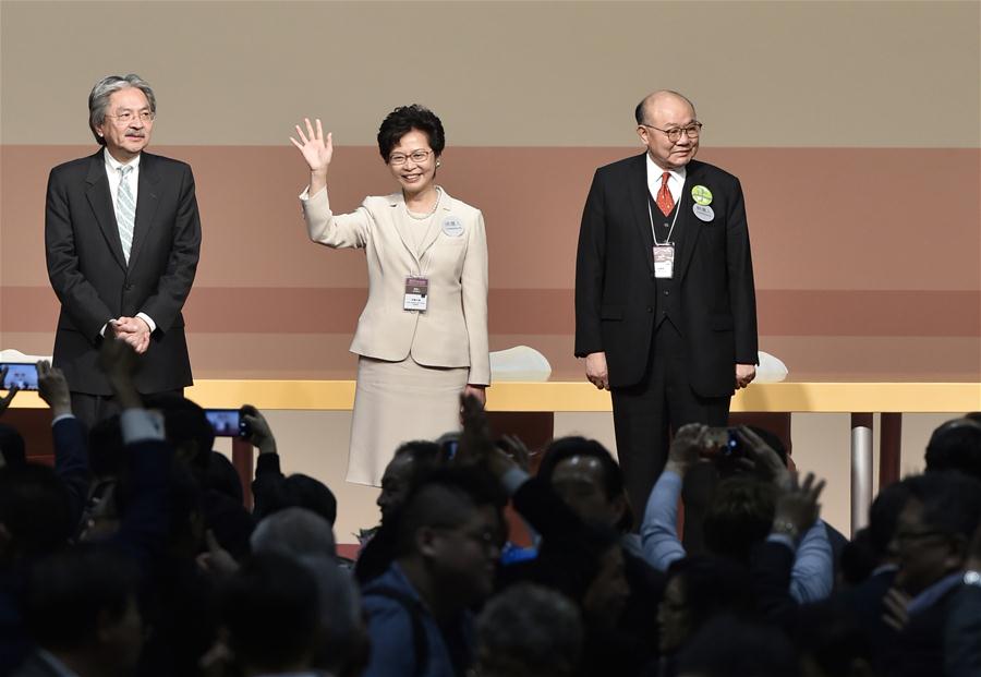 （XHDW）（8）林郑月娥在香港特区第五任行政长官选举中胜出