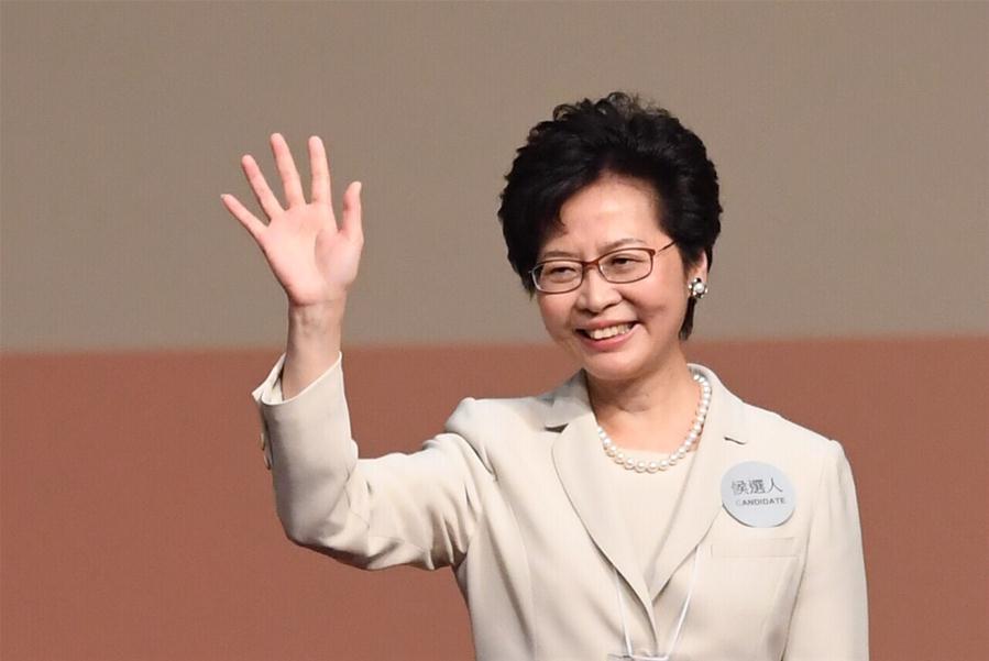 （XHDW）（4）林郑月娥在香港特区第五任行政长官选举中胜出