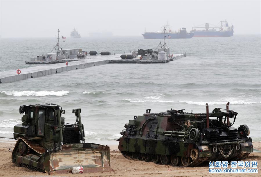 （XHDW）（3）韩美举行军需物资两栖补给演习