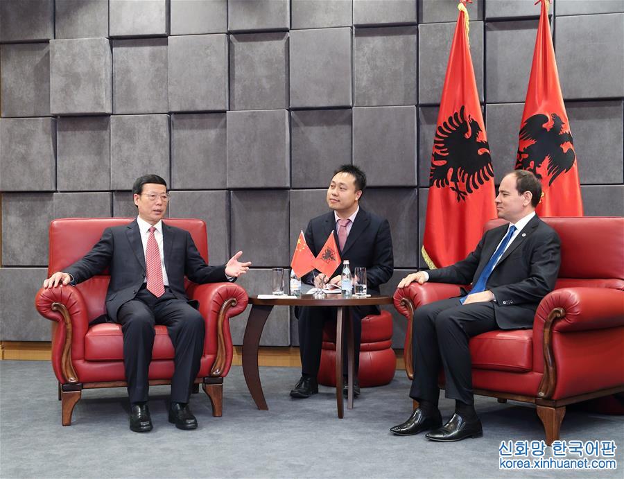 （XHDW）张高丽会见阿尔巴尼亚总统尼沙尼 