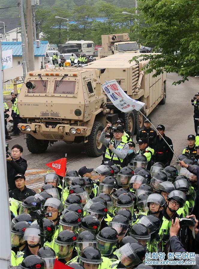 （国际）（3）“萨德”部分装备在韩部署　警方与当地居民发生冲突