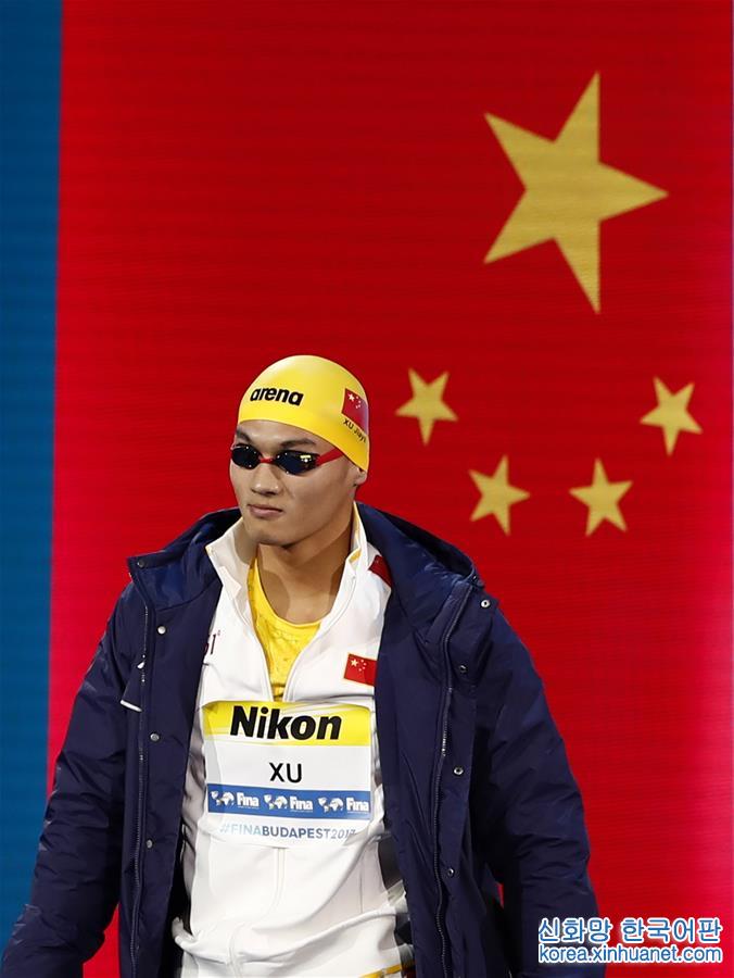（游泳世錦賽）（12）游泳——男子100米仰泳：徐嘉余奪冠