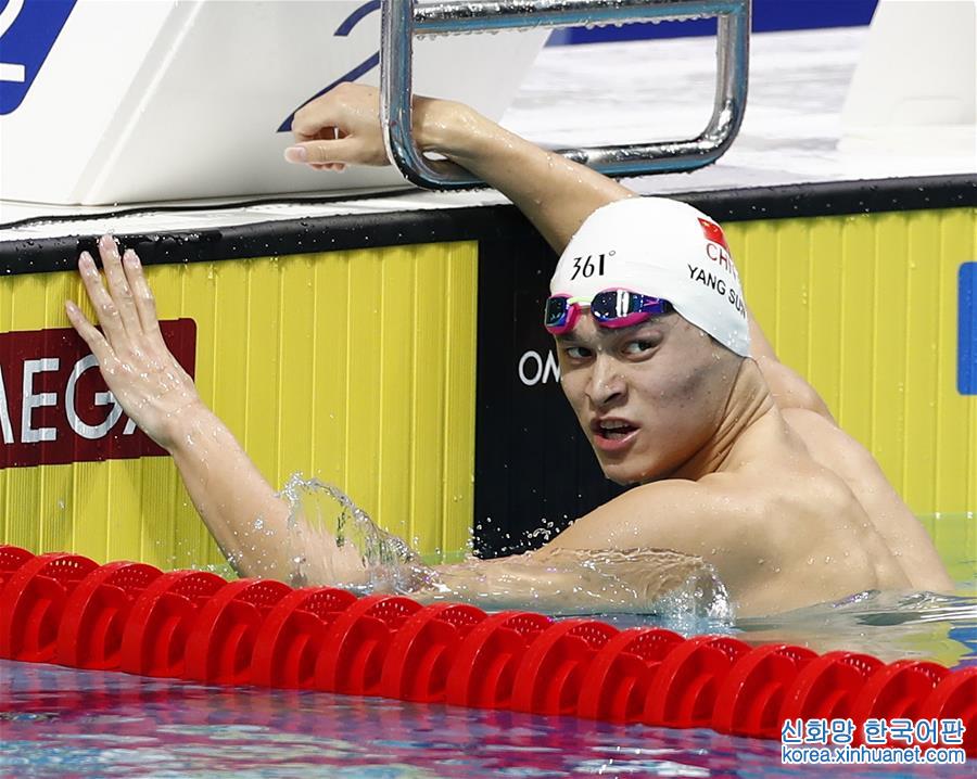 （游泳世锦赛）（4）游泳——孙杨获男子800米自由泳第五名