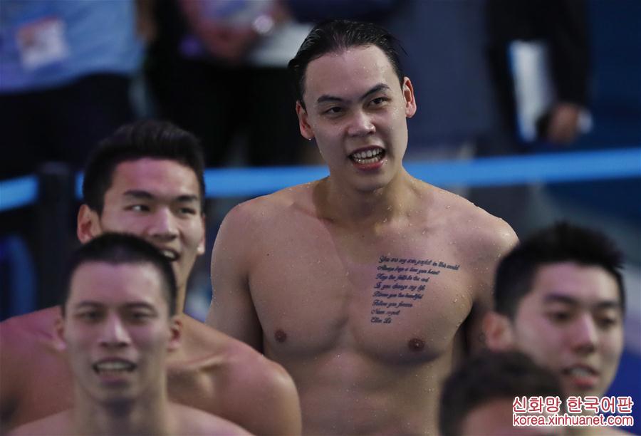 （游泳世锦赛）（2）游泳——中国队获男子4x100米混合泳接力第六名