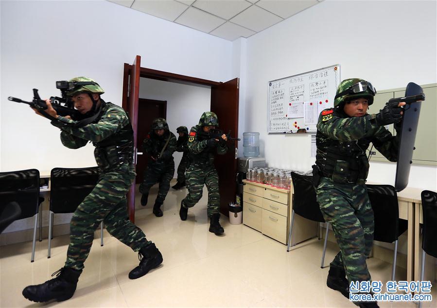 （军事）（4）山东烟台：武警开展跨区反恐综合演练