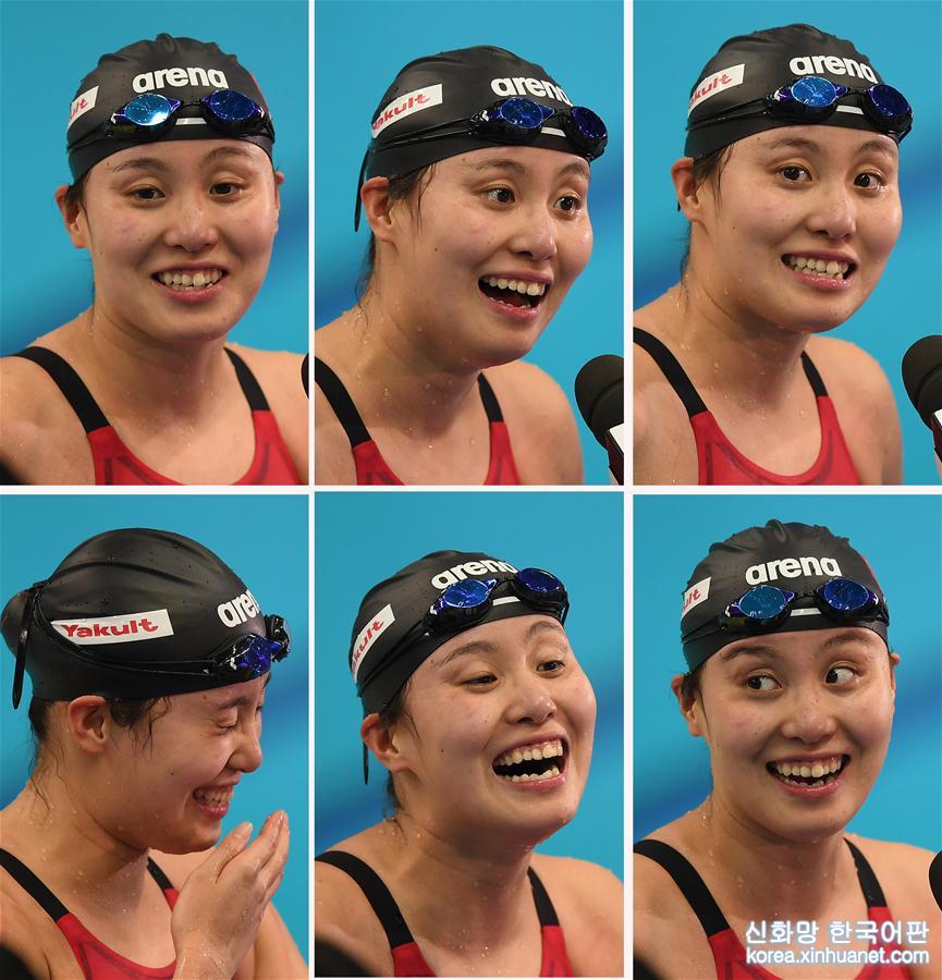 （全运会·哈哈镜）（1）游泳——女子100米仰泳：傅园慧夺冠