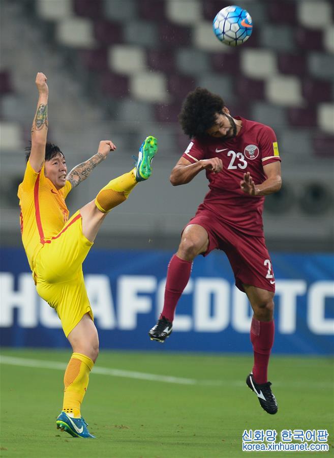 （体育）（7）足球——世预赛：中国胜卡塔尔