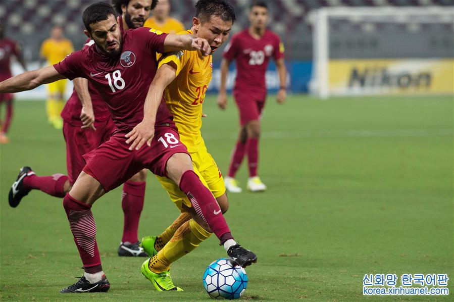 （体育）（23）足球——世预赛：中国胜卡塔尔