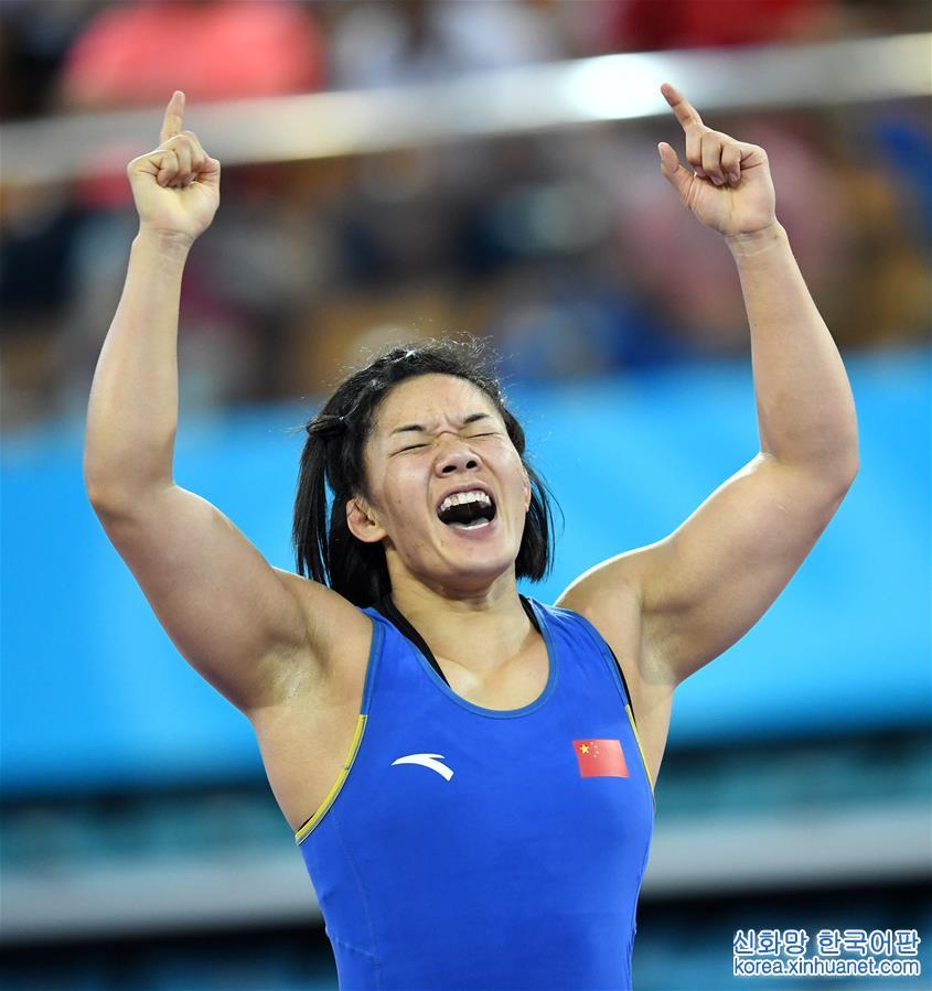 （全运会）（4）摔跤——湖南选手周倩获女子自由式75公斤级冠军