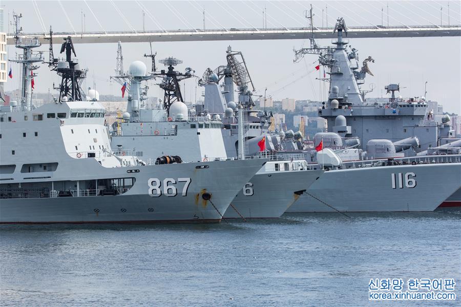 （國際）（1）“海上聯合—2017”：中國海軍艦艇編隊抵達俄羅斯符拉迪沃斯托克